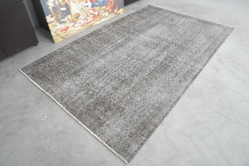 small turkish rug, hand-knotted carpet vintage rug, oushak area rug 5 x 8 ft 326
