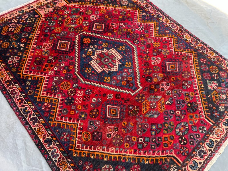 5x6 RED ANTIQUE RUG HAND-KNOTTED VINTAGE ORIENTAL big fine wool handmade gallery