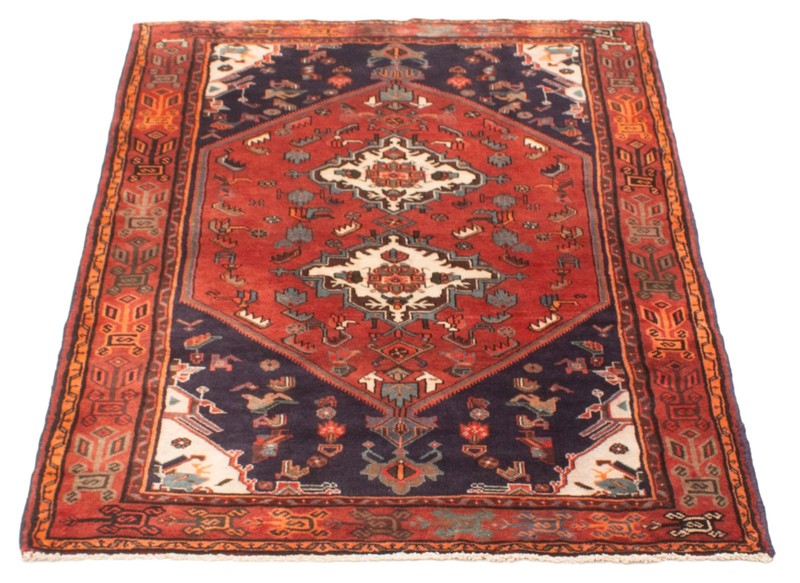 Vintage Hand-Knotted Area Rug 4'4" x 6'5" Traditional Oriental Wool Carpet gallery