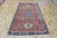 Antique Handmade Oriental Qashqai Wool Rug 250 x 140 cm (8’2” x 4’7”) Tribal Rug