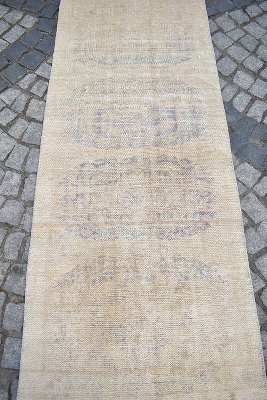 Turkish Oushak Rug 2'8 x 10'0 ft. Vintage Anatolian Kilim Corridor Hallway Rug gallery