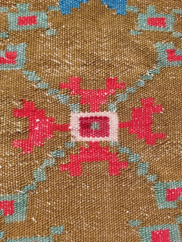 Vintage Traditional Handmade Oriental Wool Multicolor Kilim 5.7x2.4 ft gallery