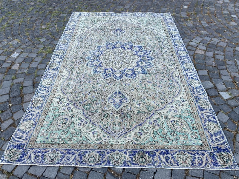Turkish rug, Vintage rug, Large rug, Wool rug, Handmade rug, Carpet 5,9 x 9,0 ft gallery