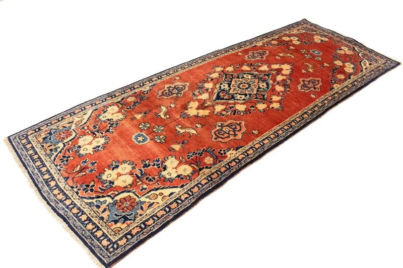 3'9 X 10'6 Vintage Oriental Runner Rug Tribal Floral Design Carpet 4X10 ft gallery