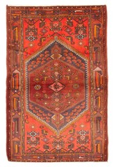 Vintage Hand-Knotted Area Rug 4’0″ x 6’8″ Traditional Wool Carpet