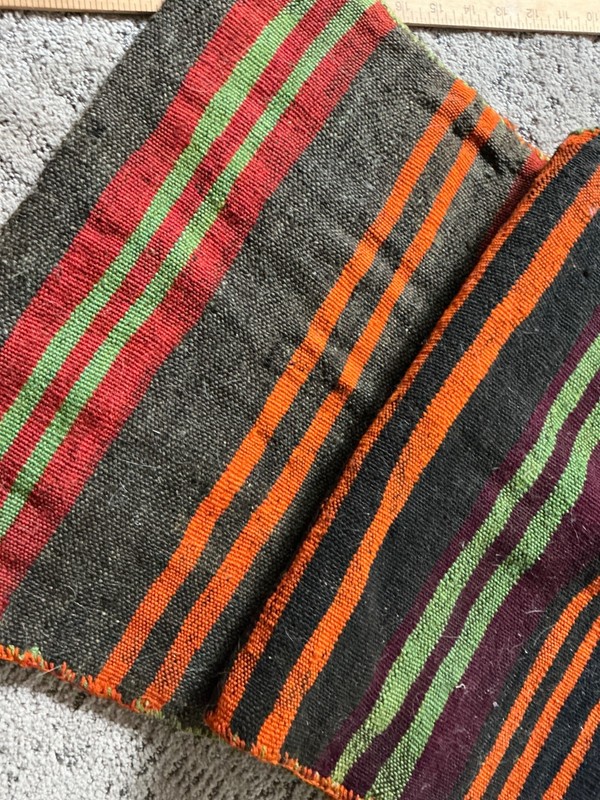 Vintage Handmade Turkish Kilim Cicim Wool Saddle Bag gallery