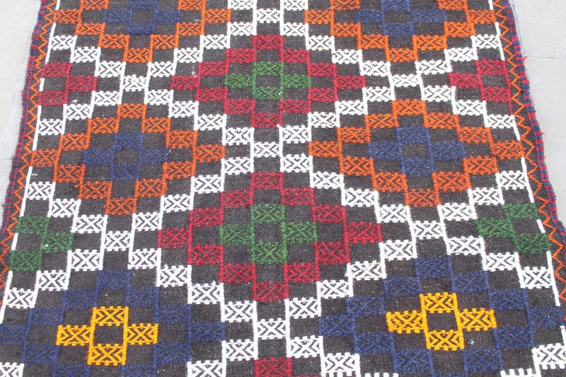Turkish Kilim Rug 46''x106'' Hand Woven Adana Cicim Kilim 117x270cm gallery