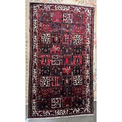 Handmade One of a-Kind Bakhtiari Wool Persian Rug (5.8’x9.9′) Huge VTG Antique