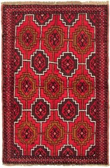 Vintage Hand-Knotted Area Rug 3’6″ x 5’5″ Traditional Wool Carpet