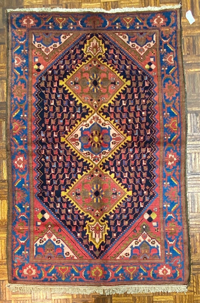 Malayyer small carpet ca. 19th C. ; 4 ft x 7 ft