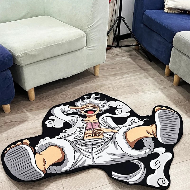 One Piece Luffy Gear 5 Plush Anime Rug - Non-Slip Soft Carpet, Gaming Room Decor gallery