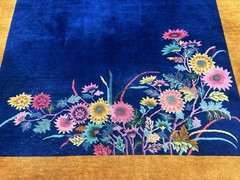 Ci 1920’s ANTIQUE ART DECO CHINESE NICHOLS RUG 6.2×8.11 RARE SIZE BEAUTY