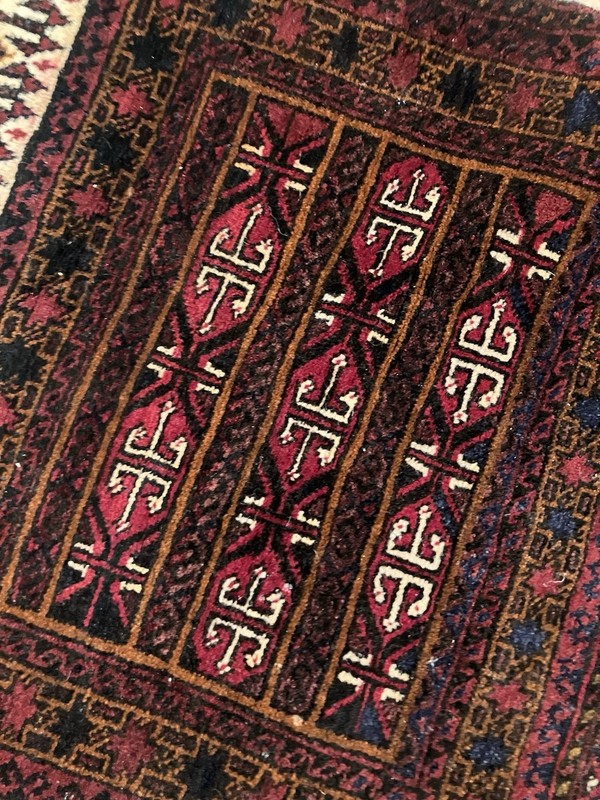 Vintage Kilim Chuval Rug Bag Fringed Afghanistan 120 cm x 55 cm Red Handmade gallery