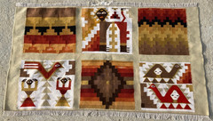 Vintage Traditional Handmade Beautiful Tunisian Kilim Floor Rug Carpet 98×54 cm