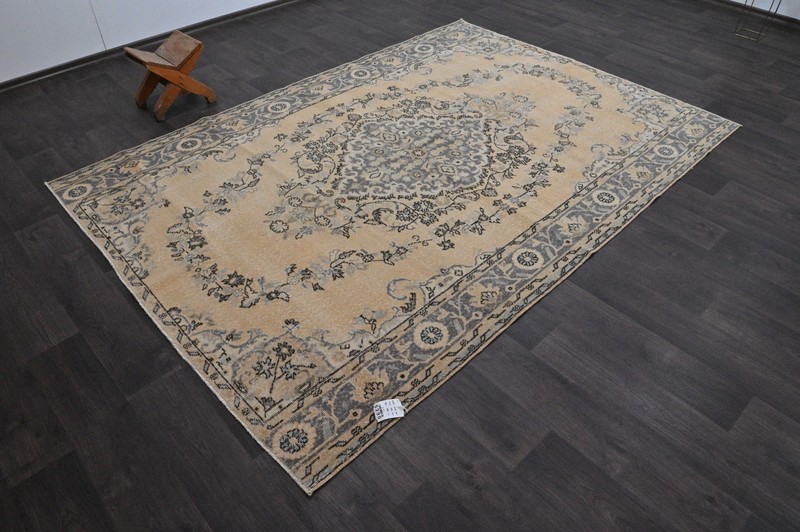 Oushak Turkish Vintage Rug 6x8 Kilim Rug Anatolian Handmade Boho Decor TAN gallery