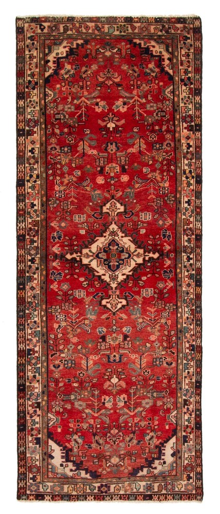 Vintage 3'5" x 8'6" Traditional Hand Knotted Vegetable Dye Wool Area Rug