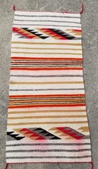 Vintage wool woven Navajo rug carpet Matt Wall