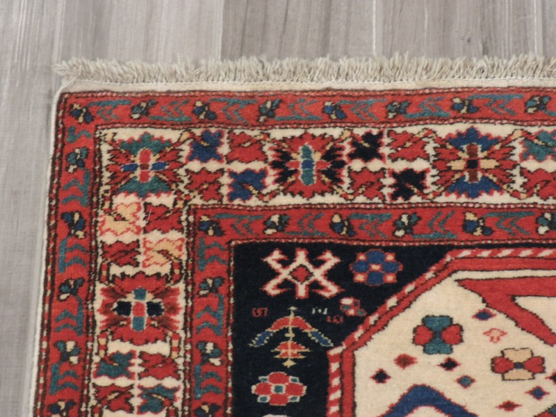 3x5ft. Handmade Azerbaijan Caucasian Shirvan Signed Wool Rug gallery