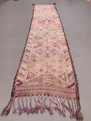 Vintage Turkish Tribal Runner 390×83 cm veg dye wool rug tribal, handmade