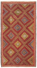 Vintage 5’11” x 10’9″ Traditional Wool Hand Woven Oriental Area Rug