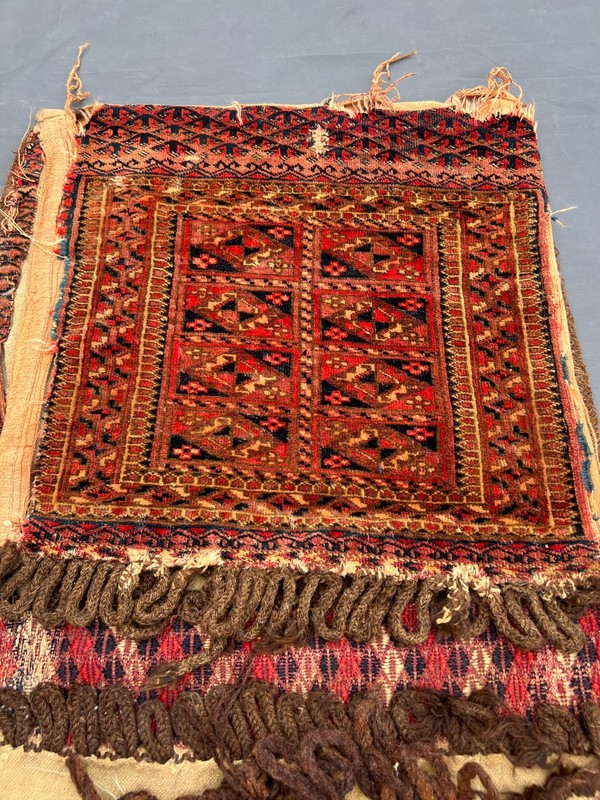 Red Tribal Distressed Low Pile Rug 2x3 ft Hand Knotted Turkish Saddlebag gallery