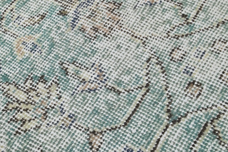 Oushak Turkish Doormat Rug 2x4 BLUE Vintage Anatolian Handmade Small Kilim Rug gallery