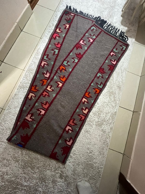 Vintage Wool Kilim Runner Rug 300x52 cm – 100% Wool Tribal Hallway Rug gallery