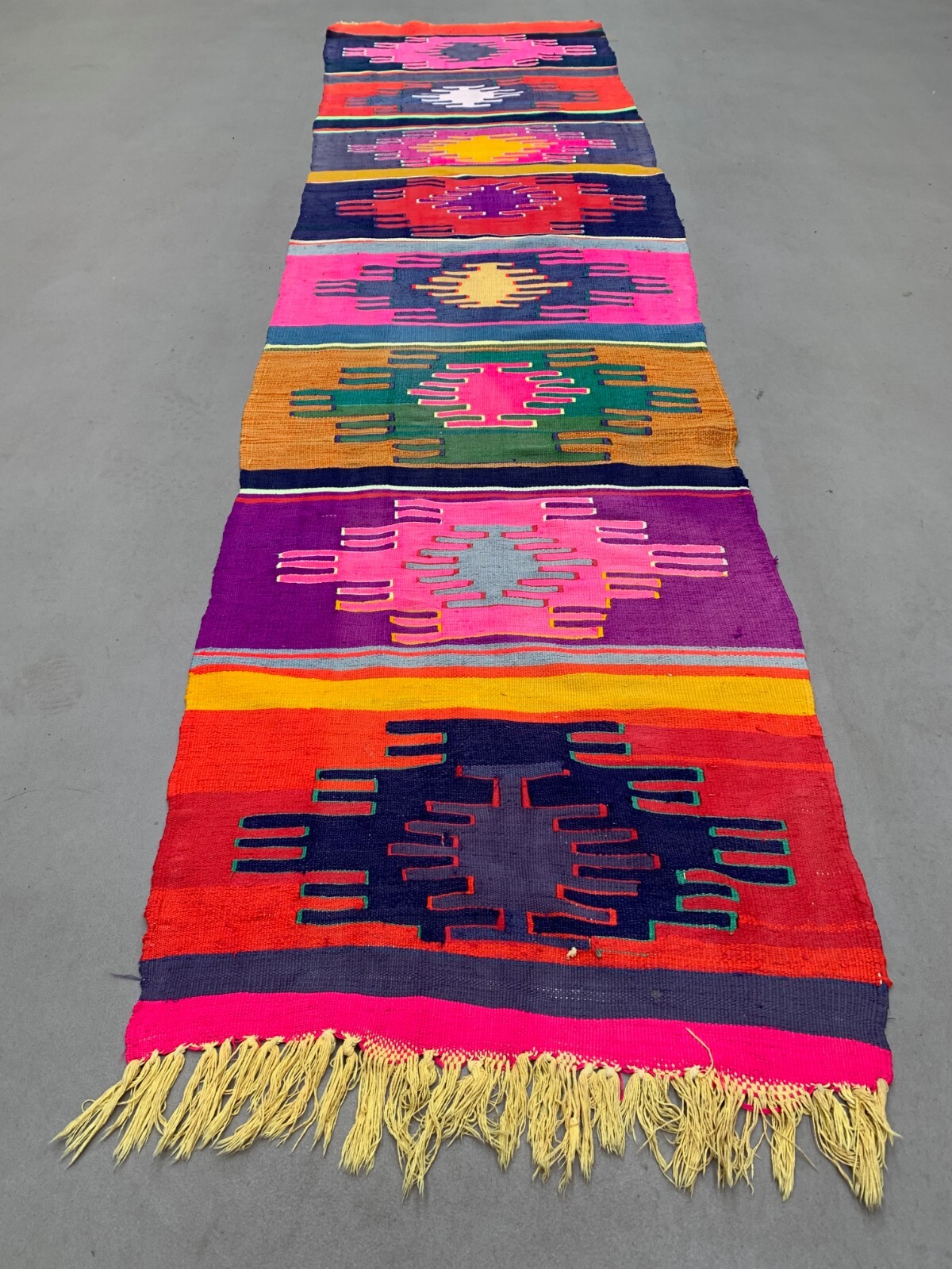 Old Turkish narrow Kilim Runner 318x82 cm shabby chic, vintage kelim 2495 gallery