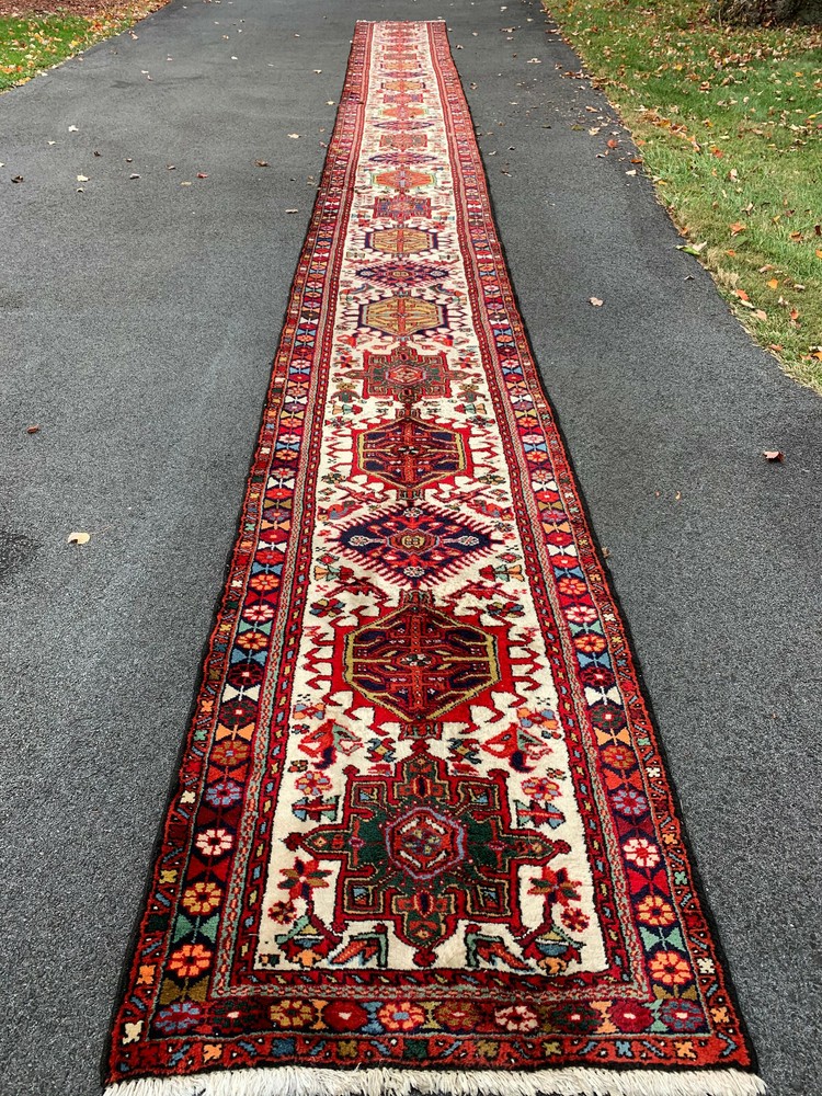 S-Anique American Tribal Heriz Serapi Runner 2'8"x29'10"