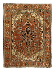 Rust Color Antique Hand-Knotted Wool Rug 10′ X 13′