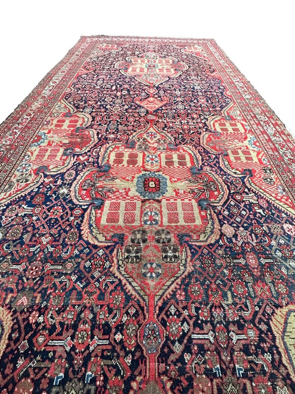 9x17 Antique Traditional Geometric Handmade Runner Rug 257cm x 511cm c.1880 gallery