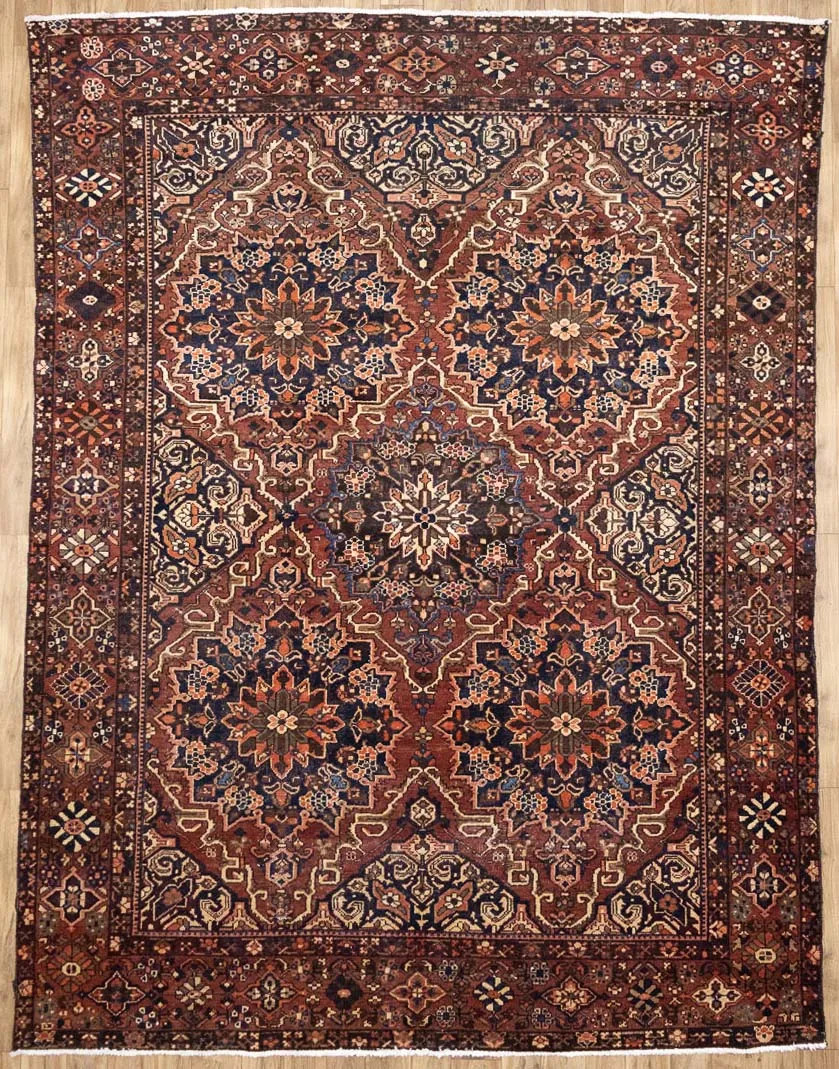 Semi-Antique Handmade Oriental Floral Rug 10x12 Ft Classic Dining Room Carpet gallery