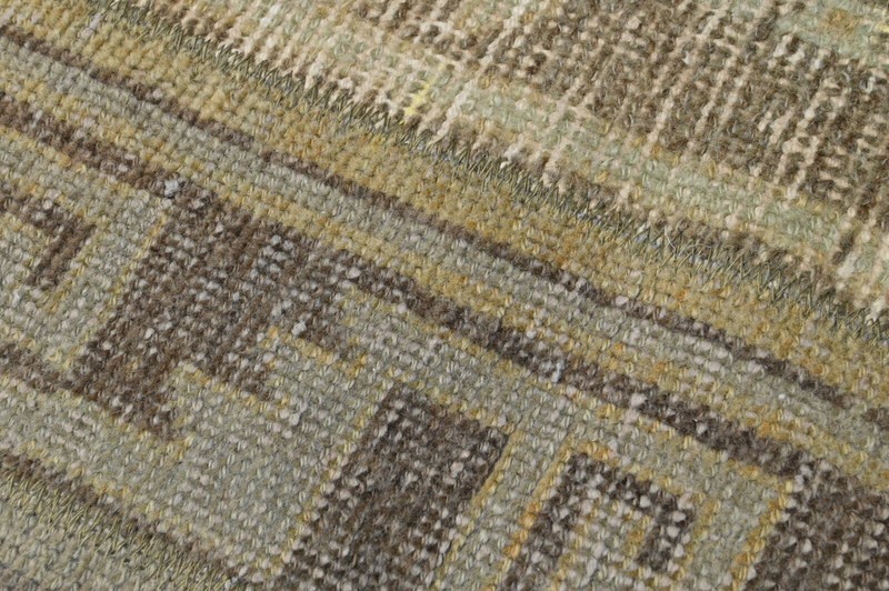 Vintage Turkish Runner Rug 2x10ft BEIGE Handmade Anatolian Oushak Hallway Wool gallery