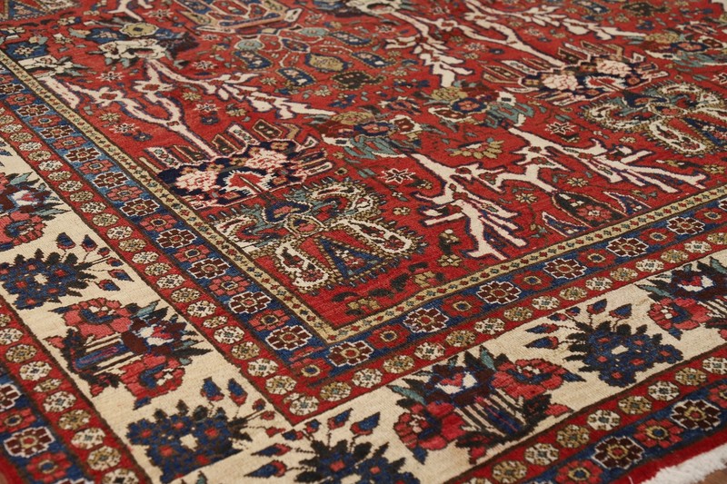 All-Over Vintage Bakhtiari Red Traditional Handmade Room Size Area Rug 9x13 gallery
