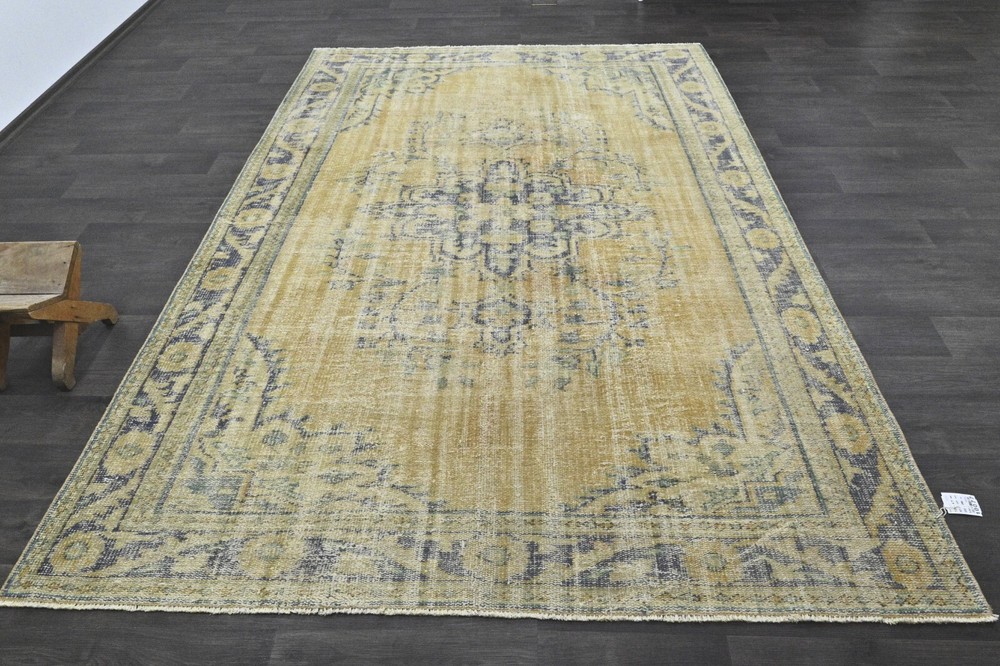Oushak Turkish Vintage Rug 7x10 Kilim Rug Anatolian Handmade Boho Decor ORANGE