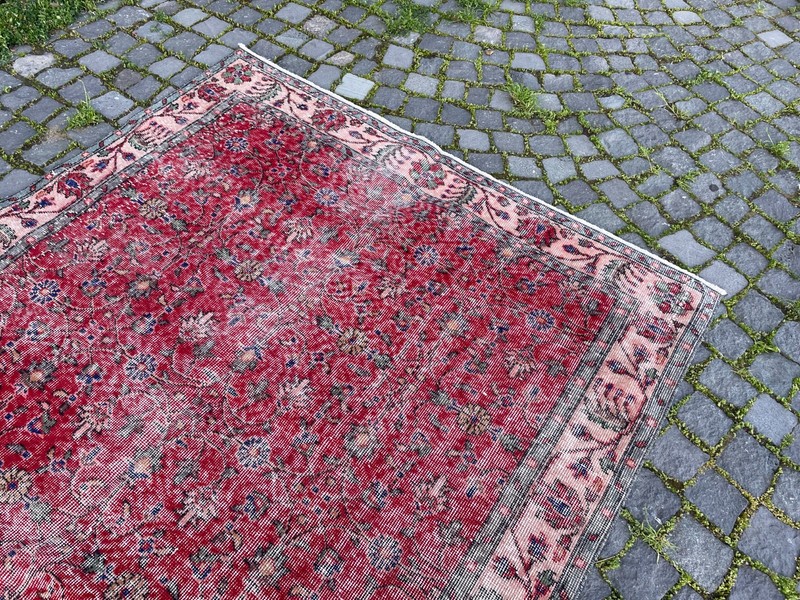 Home Decor Rug, Turkish Vintage Rug, Boho Decor Rug, 5,1 x 8,6 ft gallery