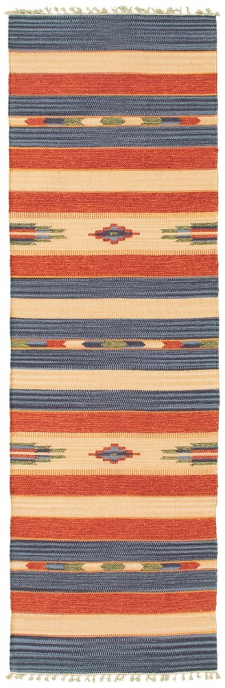 Vintage Hand Woven Area Rug 2'0" x 6'9" Traditional Wool Oriental Carpet