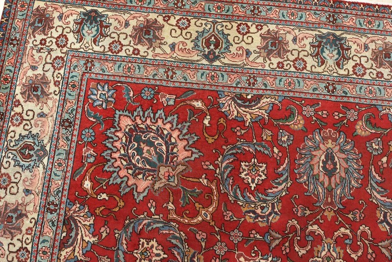 Vintage Traditional Oriental Carpet 9’10” x 12’8” Red Wool Hand-Knotted Area Rug gallery