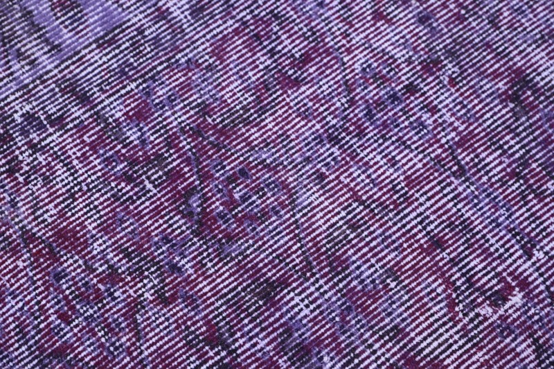 Vintage Overdyed Small Rug Anatolian Handwoven Turkish Ethnic Foyer Carpet 2x4ft gallery