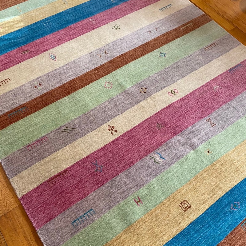 Brand New Charming & Colorful Handmade Nepalese Tibetan Area Rug, 5x8 SALE gallery