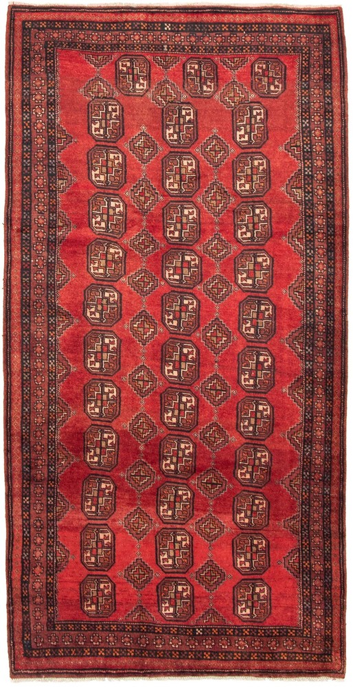 Vintage Hand-Knotted Area Rug 4'10" x 9'10" Traditional Wool Carpet