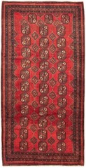 Vintage Hand-Knotted Area Rug 4’10” x 9’10” Traditional Wool Carpet