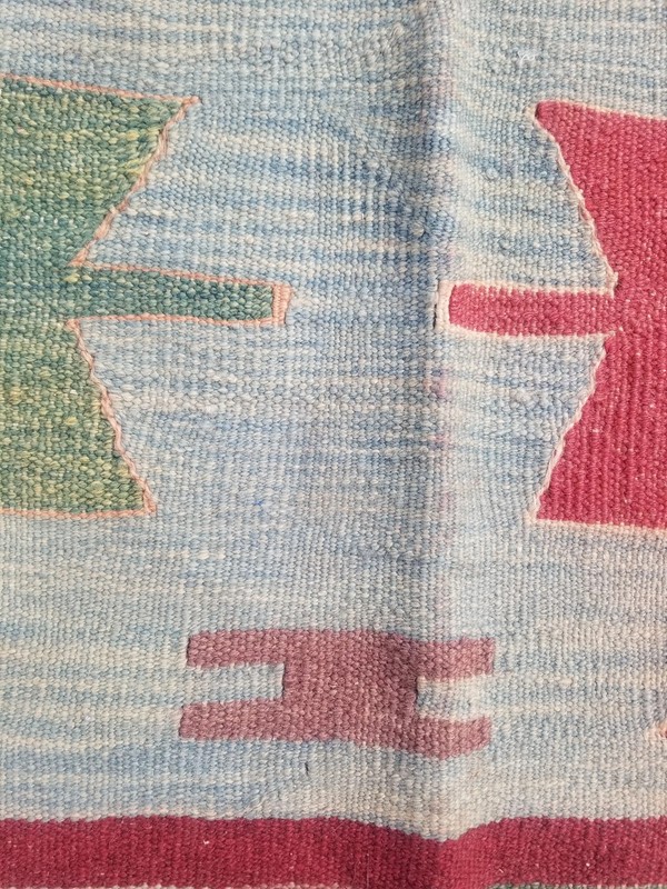 Distressed Vintage Traditional Handmade Southwestern-style Wool Kilim 5.7x3.10ft gallery