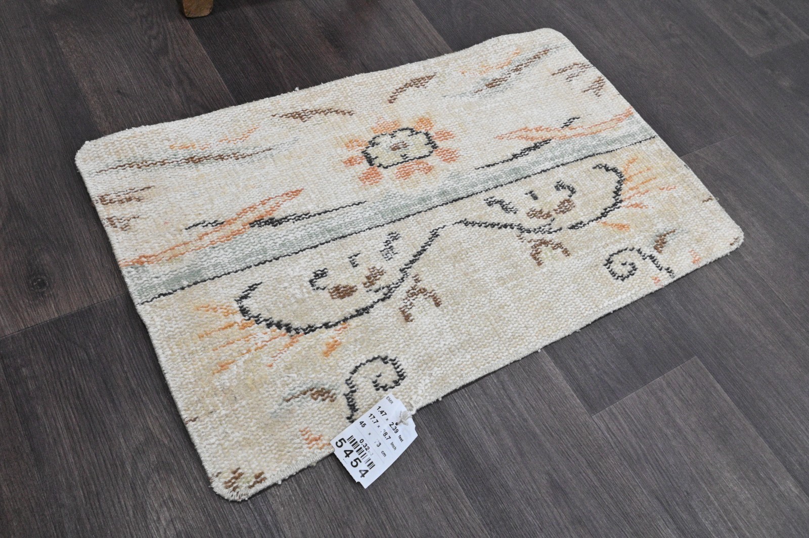 Oushak Turkish Doormat Rug 1x2 BEIGE Anatolian Handmade Vintage Small Kilim Rug gallery