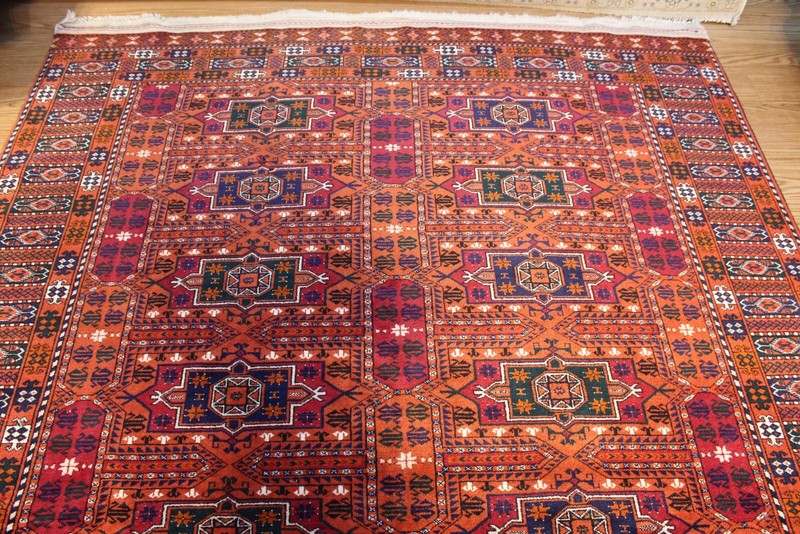 Turkmen Rug made of 100% Natural Wool 6'7" x 9'7" Approximately 10' x 7' Afghan gallery