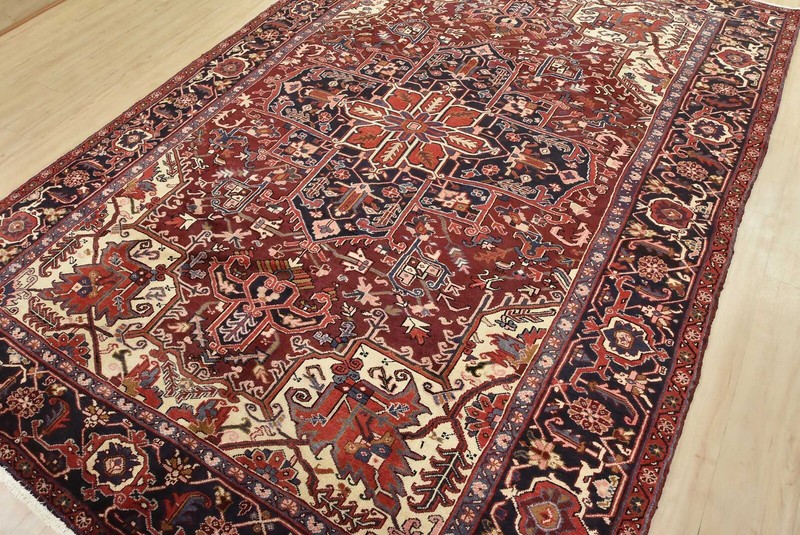 Vintage Tribal Rug 7’7” x 11′ Red Wool Traditional Hand-Knotted Oriental Carpet gallery