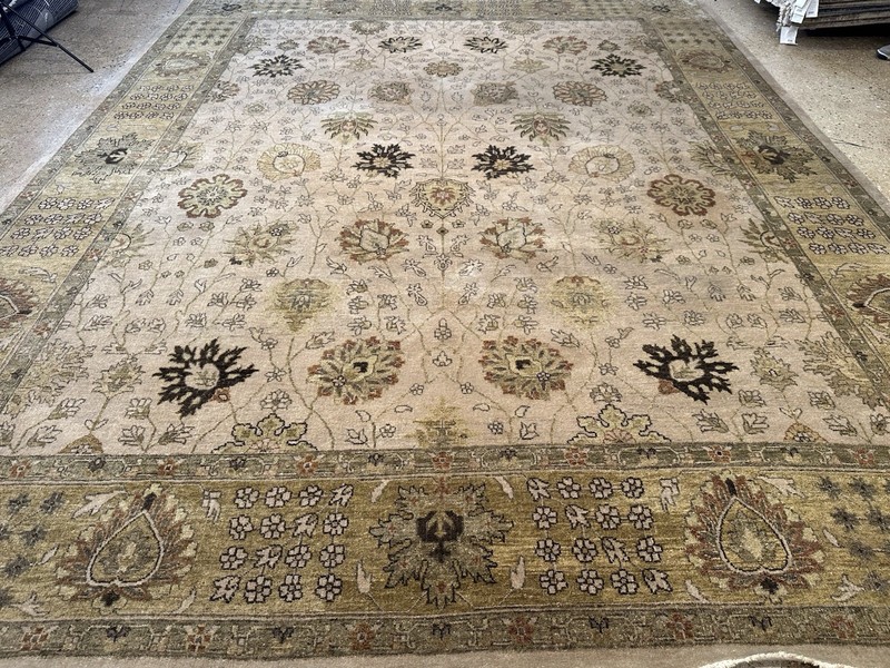 Tremendous Turkish - Vintage Large Oushak Carpet -Traditional Tribal Rug 12 X 15 gallery
