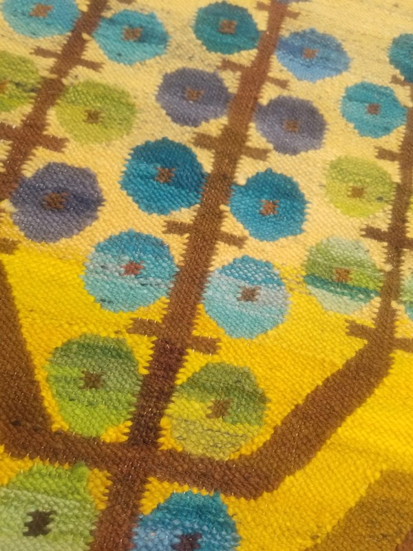Fine Vintage Traditional Hand Made Scandinavian Wool Multicolor Kilim 122x59cm gallery