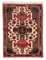 Vintage Traditional Hand-Knotted Area Rug 3’5″ x 4’9″ Oriental Wool Carpet