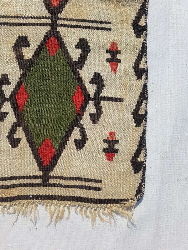 Vintage Handmade Turkish Tribal Wool Kilim Runner Rug Carpet 186x43 cm gallery